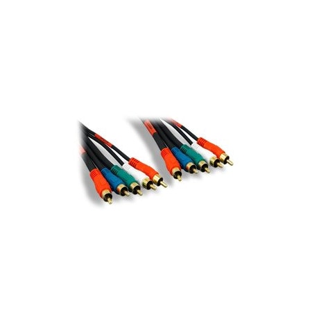 Cable Wholesale High Quality Component Video and Audio RCA Cable, 3 RCA (RGB) and 2 RCA (Right and Left) Male,  10V2-03225